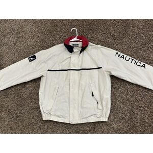 Vintage Nautica NS-83  Jacket Red White Blue Mens Size Medium